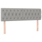 vidaXL Boxspringbett mit Matratze & LED Hellgrau 140x200 cm Stoff vidaXL Boxspringbett mit Matratze & LED Hellgrau 140x200 cm Stoff