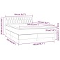 vidaXL Boxspringbett mit Matratze & LED Hellgrau 140x200 cm Stoff vidaXL Boxspringbett mit Matratze & LED Hellgrau 140x200 cm Stoff