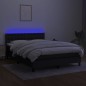 vidaXL Boxspringbett mit Matratze & LED Schwarz 140x200 cm Stoff vidaXL Boxspringbett mit Matratze & LED Schwarz 140x200 cm Stoff