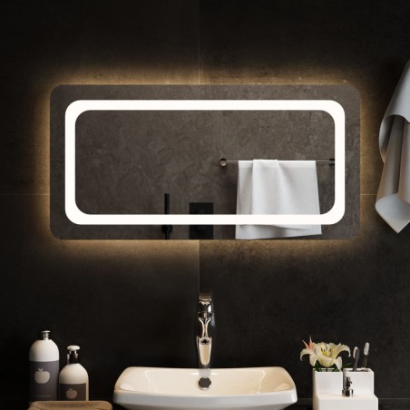 vidaXL LED-Badspiegel 80x40 cm