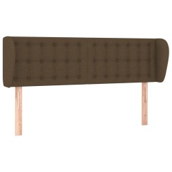 vidaXL Kopfteil mit Ohren Dunkelbraun 147x23x78/88 cm Stoff