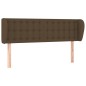 vidaXL Kopfteil mit Ohren Dunkelbraun 147x23x78/88 cm Stoff vidaXL Kopfteil mit Ohren Dunkelbraun 147x23x78/88 cm Stoff