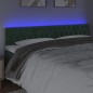 vidaXL LED Kopfteil Dunkelgrün 200x7x78/88 cm Samt