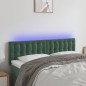 vidaXL LED Kopfteil Dunkelgrün 144x5x78/88 cm Samt