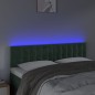 vidaXL LED Kopfteil Dunkelgrün 144x5x78/88 cm Samt