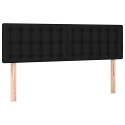 vidaXL Kopfteile 2 Stk. Schwarz 72x5x78/88 cm Stoff