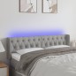 vidaXL LED Kopfteil Hellgrau 147x16x78/88 cm Stoff vidaXL LED Kopfteil Hellgrau 147x16x78/88 cm Stoff