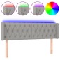 vidaXL LED Kopfteil Hellgrau 147x16x78/88 cm Stoff vidaXL LED Kopfteil Hellgrau 147x16x78/88 cm Stoff