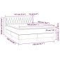 vidaXL Boxspringbett mit Matratze Hellgrau 140x200 cm Stoff vidaXL Boxspringbett mit Matratze Hellgrau 140x200 cm Stoff