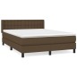 vidaXL Boxspringbett mit Matratze Dunkelbraun 140x200 cm Stoff vidaXL Boxspringbett mit Matratze Dunkelbraun 140x200 cm Stoff