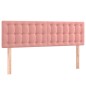 vidaXL Boxspringbett mit Matratze Rosa 140x200 cm Samt vidaXL Boxspringbett mit Matratze Rosa 140x200 cm Samt