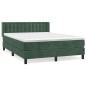 vidaXL Boxspringbett mit Matratze Dunkelgrün 140x200 cm Samt vidaXL Boxspringbett mit Matratze Dunkelgrün 140x200 cm Samt
