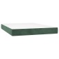 vidaXL Boxspringbett mit Matratze Dunkelgrün 140x200 cm Samt vidaXL Boxspringbett mit Matratze Dunkelgrün 140x200 cm Samt