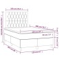vidaXL Boxspringbett mit Matratze & LED Dunkelgrün 120x200 cm Samt vidaXL Boxspringbett mit Matratze & LED Dunkelgrün 120x200 cm Samt
