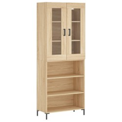 Highboard Sonoma-Eiche 69,5x34x180 cm Holzwerkstoff