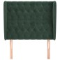 vidaXL Kopfteil mit Ohren Dunkelgrün 103x23x118/128 cm Samt vidaXL Kopfteil mit Ohren Dunkelgrün 103x23x118/128 cm Samt