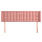 vidaXL Kopfteil mit Ohren Rosa 147x16x78/88 cm Samt