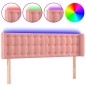 vidaXL LED Kopfteil Rosa 147x16x78/88 cm Samt vidaXL LED Kopfteil Rosa 147x16x78/88 cm Samt