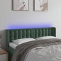 vidaXL LED Kopfteil Dunkelgrün 147x16x78/88 cm Samt
