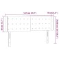 vidaXL LED Kopfteil Dunkelgrün 147x16x78/88 cm Samt