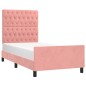 vidaXL Bettgestell mit Kopfteil Rosa 90x190 cm Samt vidaXL Bettgestell mit Kopfteil Rosa 90x190 cm Samt