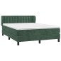 vidaXL Boxspringbett mit Matratze Dunkelgrün 140x190 cm Samt vidaXL Boxspringbett mit Matratze Dunkelgrün 140x190 cm Samt