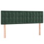 vidaXL Boxspringbett mit Matratze Dunkelgrün 140x190 cm Samt vidaXL Boxspringbett mit Matratze Dunkelgrün 140x190 cm Samt