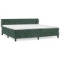 vidaXL Boxspringbett mit Matratze Dunkelgrün 200x200 cm Samt vidaXL Boxspringbett mit Matratze Dunkelgrün 200x200 cm Samt