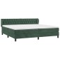 vidaXL Boxspringbett mit Matratze Dunkelgrün 200x200 cm Samt vidaXL Boxspringbett mit Matratze Dunkelgrün 200x200 cm Samt