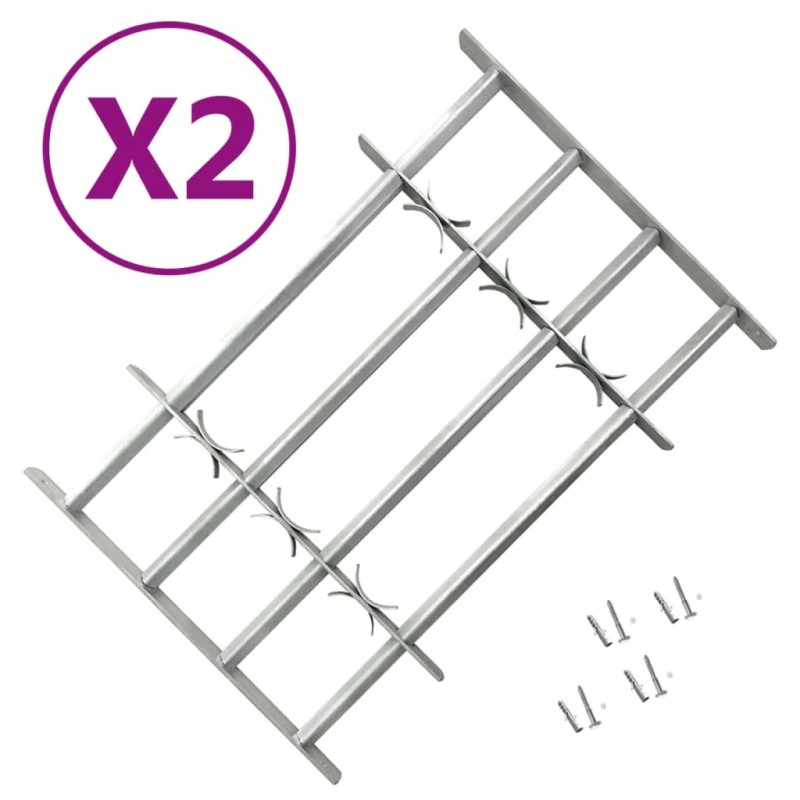 Fenstergitter Verstellbar für Fenster 2 Stk. 1000-1500 mm Fenstergitter Verstellbar für Fenster 2 Stk. 1000-1500 mm