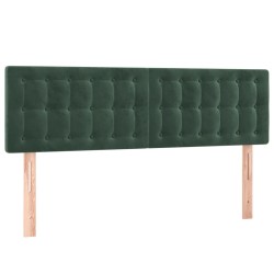 vidaXL Kopfteile 2 Stk. Dunkelgrün 72x5x78/88 cm Samt