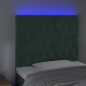 vidaXL LED Kopfteil Dunkelgrün 100x7x118/128 cm Samt