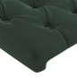 vidaXL Bettgestell mit Kopfteil Dunkelgrün 100x200 cm Samt