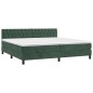 vidaXL Boxspringbett mit Matratze & LED Dunkelgrün 200x200 cm Samt vidaXL Boxspringbett mit Matratze & LED Dunkelgrün 200x200 cm Samt