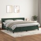 vidaXL Boxspringbett mit Matratze Dunkelgrün 200x200 cm Samt vidaXL Boxspringbett mit Matratze Dunkelgrün 200x200 cm Samt