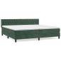 vidaXL Boxspringbett mit Matratze Dunkelgrün 200x200 cm Samt vidaXL Boxspringbett mit Matratze Dunkelgrün 200x200 cm Samt