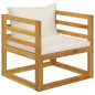 5-tlg. Garten-Lounge-Set mit Auflagen Creme Massivholz Akazie 5-tlg. Garten-Lounge-Set mit Auflagen Creme Massivholz Akazie