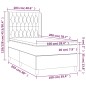 vidaXL Boxspringbett mit Matratze & LED Dunkelgrün 100x200 cm Samt vidaXL Boxspringbett mit Matratze & LED Dunkelgrün 100x200 cm Samt