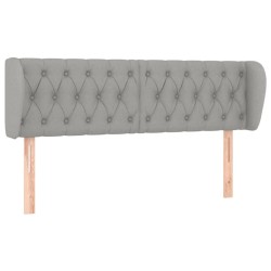 vidaXL Kopfteil mit Ohren Hellgrau 147x23x78/88 cm Stoff