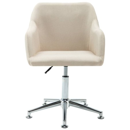 vidaXL Esszimmerstuhl Drehbar Creme Stoff