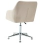 vidaXL Esszimmerstuhl Drehbar Creme Stoff vidaXL Esszimmerstuhl Drehbar Creme Stoff