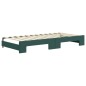 vidaXL Tagesbett Ausziehbar mit Matratzen Dunkelgrün 90x200 cm Samt vidaXL Tagesbett Ausziehbar mit Matratzen Dunkelgrün 90x200 cm Samt