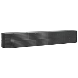 vidaXL Hochbeet Pulverbeschichteter Stahl 440x80x68 cm Anthrazit