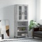 Highboard Betongrau 69,5x34x180 cm Holzwerkstoff Highboard Betongrau 69,5x34x180 cm Holzwerkstoff