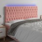 vidaXL LED Kopfteil Rosa 180x7x118/128 cm Samt vidaXL LED Kopfteil Rosa 180x7x118/128 cm Samt