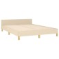 vidaXL Bettgestell mit Kopfteil Creme 140x190 cm Stoff vidaXL Bettgestell mit Kopfteil Creme 140x190 cm Stoff