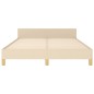 vidaXL Bettgestell mit Kopfteil Creme 140x190 cm Stoff vidaXL Bettgestell mit Kopfteil Creme 140x190 cm Stoff