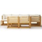 vidaXL 10-tlg. Garten-Lounge-Set mit Auflagen Creme Massivholz Akazie vidaXL 10-tlg. Garten-Lounge-Set mit Auflagen Creme Massivholz Akazie