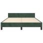 vidaXL Bettgestell mit Kopfteil Dunkelgrün 140x190 cm Samt vidaXL Bettgestell mit Kopfteil Dunkelgrün 140x190 cm Samt