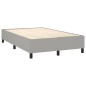 vidaXL Boxspringbett mit Matratze Hellgrau 140x190 cm Stoff vidaXL Boxspringbett mit Matratze Hellgrau 140x190 cm Stoff